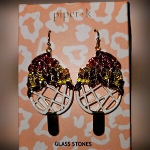 Beautiful Glass Stone Ice Cream Earrings